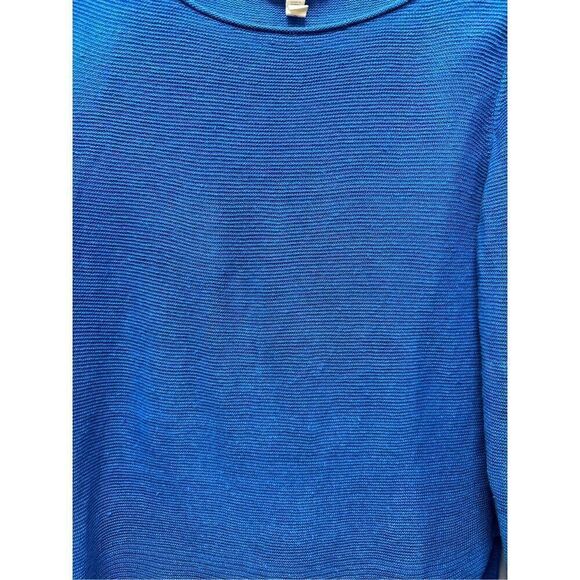 Eileen Fisher 100% organic linen women’s blue sweater size XXS. #8-1681 - Picture 5 of 6